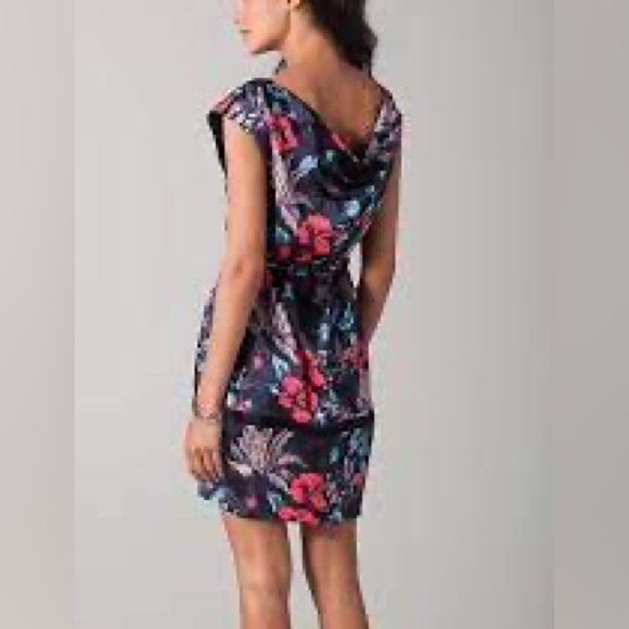 Marc By Marc Jacobs Horizon Teal Multi Silk Floral Belted Dress - Picture 3 of 11